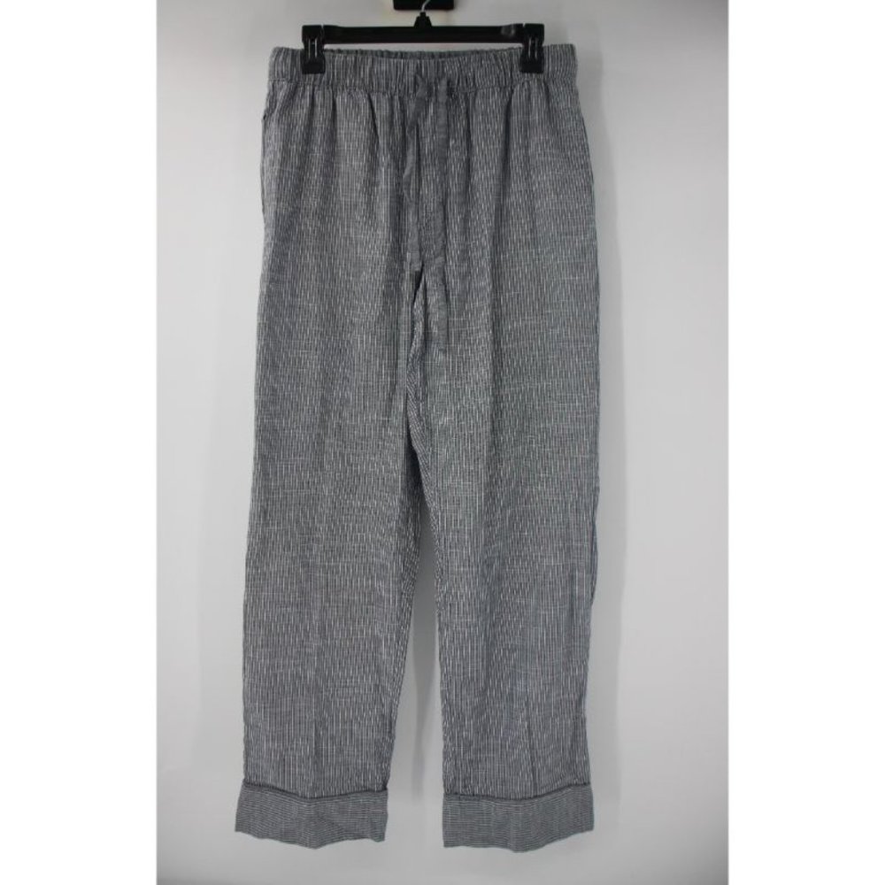 NWT Levis Women Small Straight Leg Pants Striped Drawstring Cotton Elastic Waist